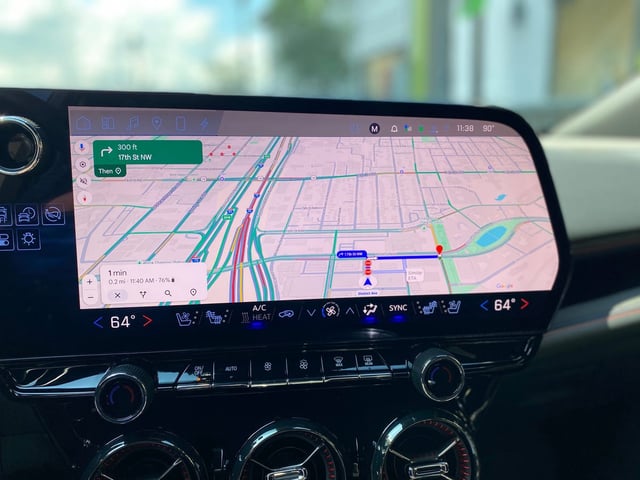 Google Maps on the Blazer EV's 17.7-inch touchscreen.