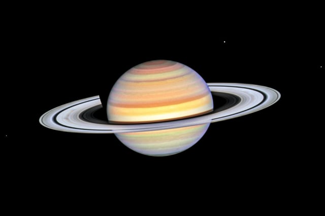 This Hubble Space Telescope photo of Saturn was taken on Oct. 22, 2023, when the ringed planet was approximately 850 million miles from Earth.
