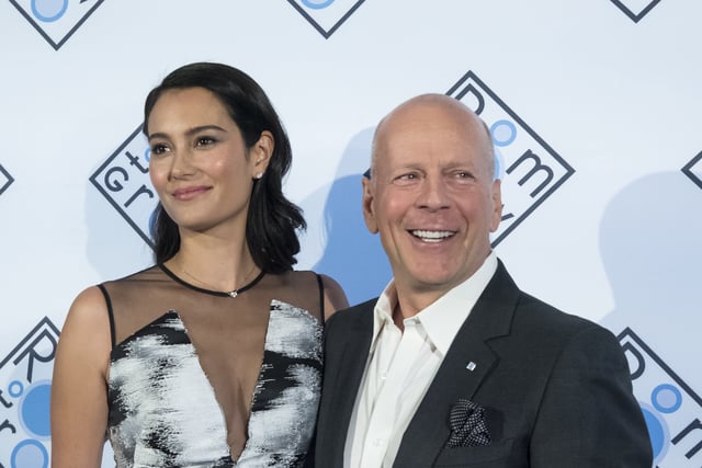 Actor Bruce Willis and wife Emma Heming Willis attend the 2017 Room To Grow Spring Benefit at Guastavino&#39;s on April 5, 2017 in New York City.