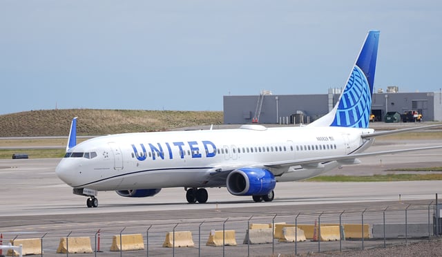 FILE - A United Airlines jetliner taxis at Denver International Airport Tuesday, April 16, 2024, in Denver. (AP Photo/David Zalubowski, File)