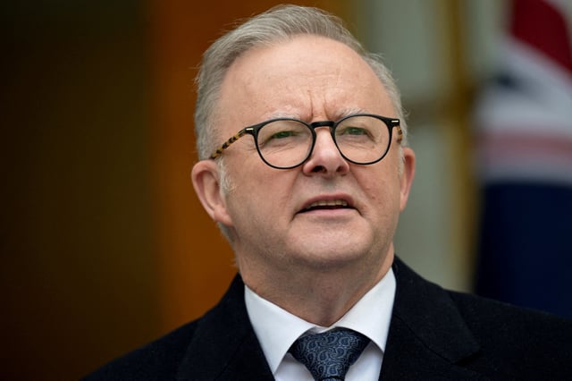 Australia's Prime Minister Anthony Albanese speaks to the media during a press conference at the Australian Parliament House in Canberra, Australia, August 16, 2024. REUTERS/Tracey Nearmy/File Photo
