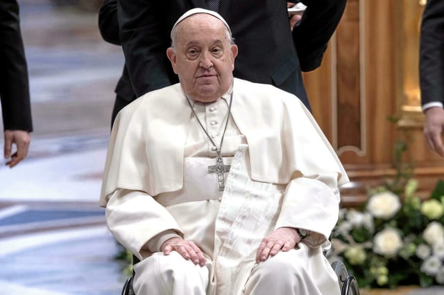 Le pape François n'a pas été vu en public depuis le 14 février.
