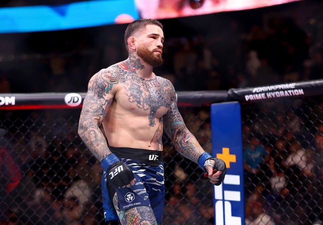 Mixed Martial Arts - UFC Fight Night - Leon Edwards v Sean Brady - O2 Arena, London, Britain - March 22, 2025 Sean Brady during his welterweight fight against Leon Edwards Action Images via Reuters/Andrew Boyers