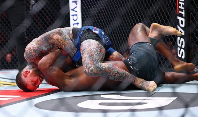 Mixed Martial Arts - UFC Fight Night - Leon Edwards v Sean Brady - O2 Arena, London, Britain - March 22, 2025 Leon Edwards in action against Sean Brady during their welterweight bout Action Images via Reuters/Andrew Boyers