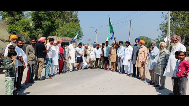 A protest of farmers in Amritsar on Saturday. (HT photo)