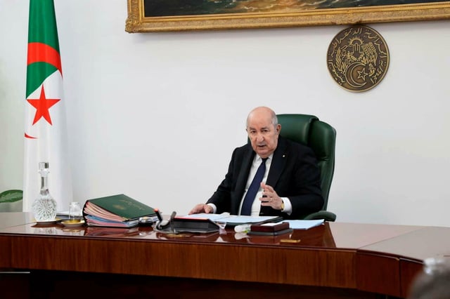 Le président algérien, Abdelmadjid Tebboune, le 14 janvier 2024. 
