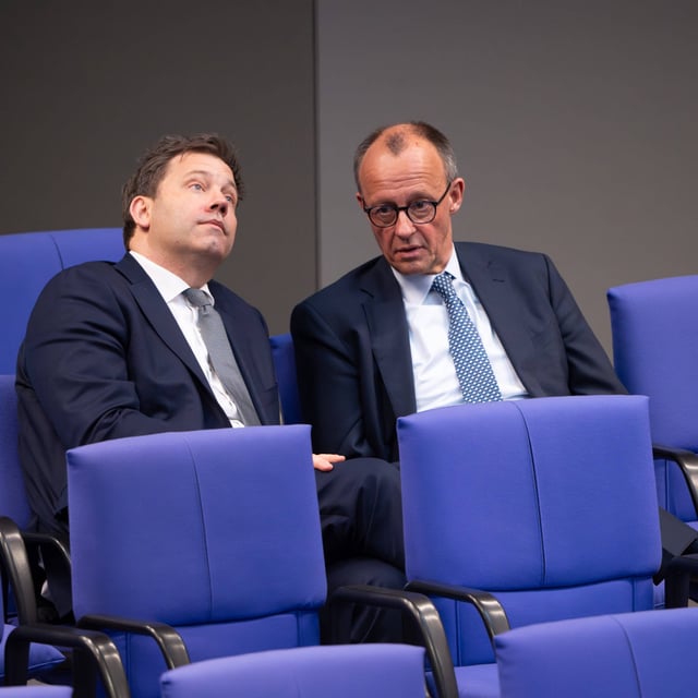 Lars Klingbeil und Friedrich Merz