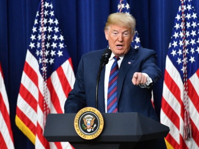 US President Donald Trump speaks before signing the "Right To Try Act", which allows terminally ill patients to seek treatment using drugs that have not yet been approved, at the White House in Washington, DC, on May 30, 2018. (Photo by Nicholas Kamm / AFP)