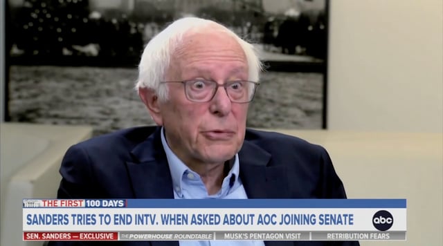 The veteran Vermont Senator attempted to shut his ABC interviewer down after being asked again about the younger politician’s prospects of a future Senate run.