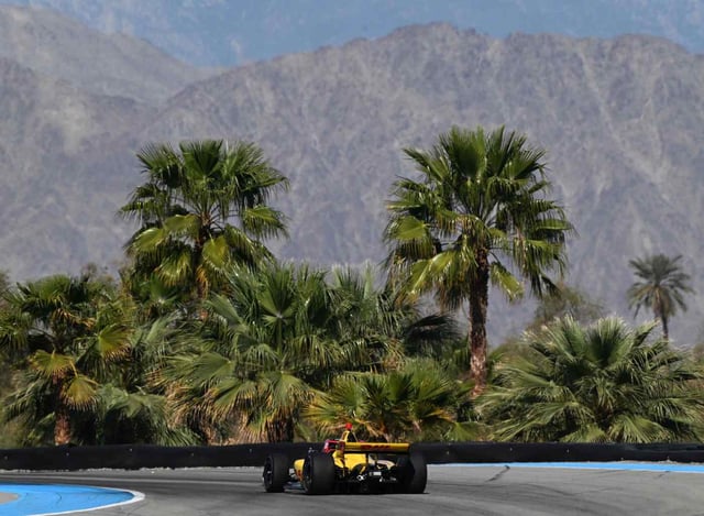 Alex Palou races through the esses during the final practice session for Sunday’s The Thermal Club Indycar Grand Prix in Thermal on Saturday, Mar. 22, 2025 in Thermal. (Photo by Will Lester, Inland Valley Daily Bulletin/SCNG)