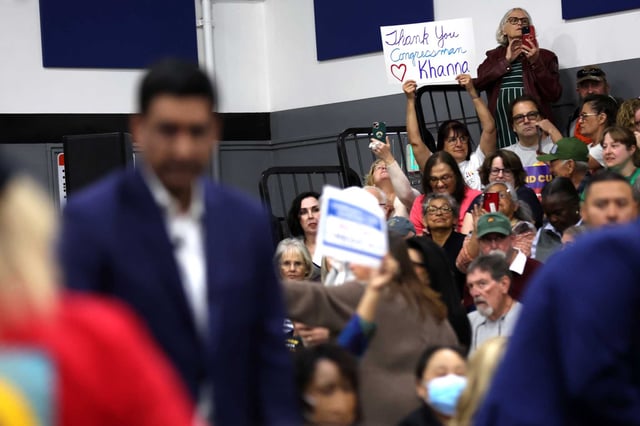 Rep. Ro Khanna holds a town hall in Bakersfield on March 23, 2025. 