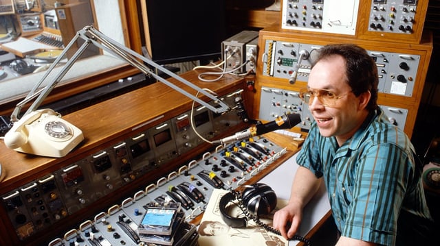 Andy Peebles in the studio