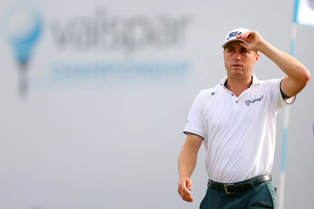 PALM HARBOR, FLORIDA - MARCH 23: Justin Thomas of the United States reacts on the 18th green during the final round of the Valspar Championship 2025 at Innisbrook Resort and Golf Club on March 23, 2025 in Palm Harbor, Florida.