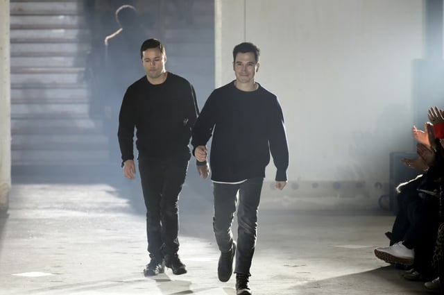 Jack McCollough and Lazaro Hernandez at a show in 2018