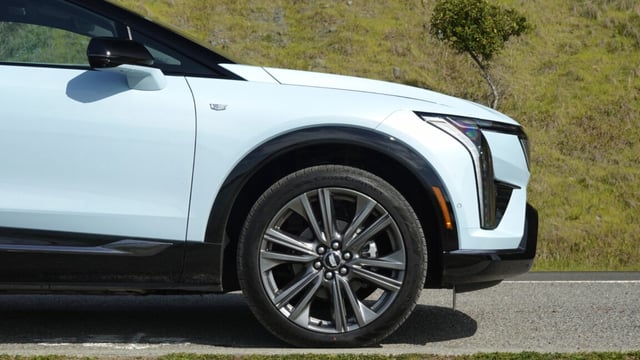 The front half of a Cadillac Optiq.