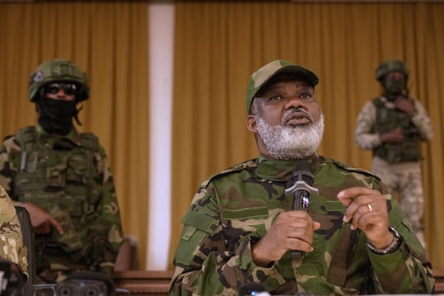 FILE - Rebel leader of group of Alliance Fleuve Congo (AFC) including M23, Corneille Nangaa, addresses a news conference in Goma, Democratic republic of the Congo, Thursday, Jan. 30, 2025. (AP Photo/Brian Inganga, file)