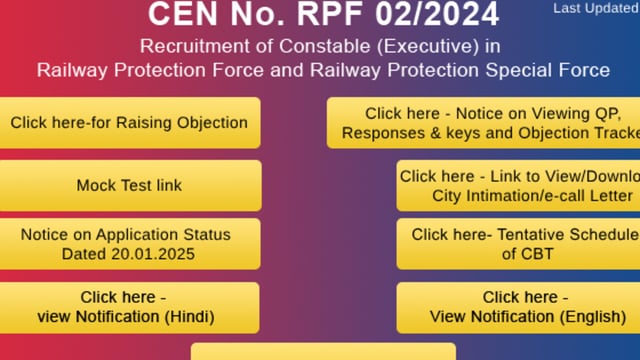 RRB RPF Constable Answer Key 2025 is out. The direct link is given here. (Image source: rrbchennai.gov.in)