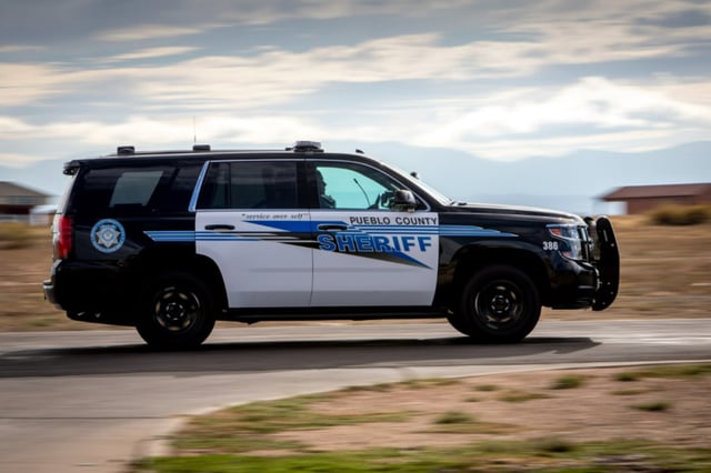 Pueblo County Sheriff's Office vehicle in Colorado.