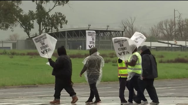 VTA workers strike in Santa Clara County.