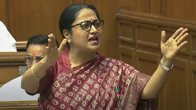 Delhi CM Rekha Gupta presented her newly formed BJP government's first budget for the national capital in the state assembly on Tuesday.