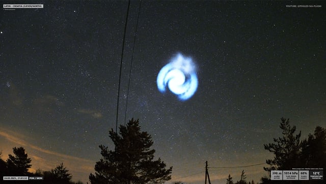 Spectacular Spirals In The Sky Over Europe Traced To Classified SpaceX Mission