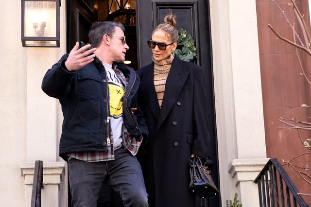 Ben Affleck and Jennifer Lopez are seen out and about on March 30, 2024 in New York, New York.
