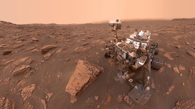 The Curiosity rover, seen in its selfie above, has operated on Mars since 2012.