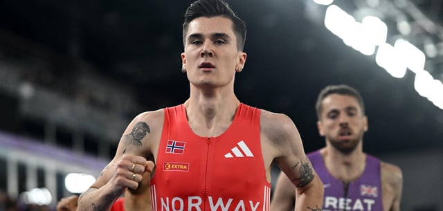 Jakob Ingebrigtsen lief am vergangenen Wochenende in China bei der Hallen-WM mit. Der Norweger gewann Gold über 1500 und 3000 Meter