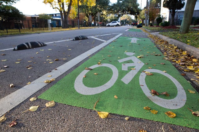 Houston cyclists plan to protest the removal of &#39;armadillos&#39; from a Heights bike lane, saying they are critical to bike safety. BikeHouston&#39;s protest is scheduled for 4 to 5:30 p.m. on Tuesday at 207 Heights Boulevard. Protesters plan to form a physical barrier between the bike lane and traffic while wearing bright green safety vests.
