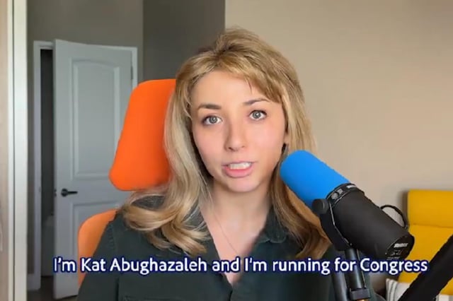 A screenshot of Kat Abughazaleh announcing her Congressional run posted to X (formerly Twitter) on March 25, 2025.