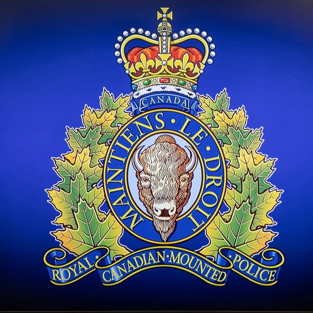 The RCMP logo shown in Edmonton, Wednesday, Feb. 5, 2025. THE CANADIAN PRESS/Jason Franson