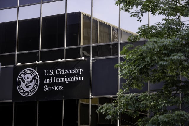 United States Citizenship and Immigration Services field office in downtown San Diego, California, on May 17, 2022.