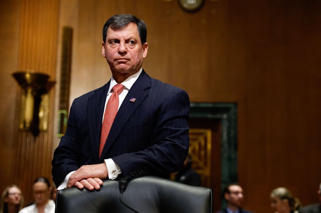 Frank Bisignano, President Donald Trump’s nominee to be Commissioner of Social Security Administration, appears at his Senate Finance Committee confirmation hearing on Tuesday.