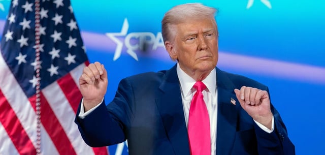 Donald Trump auf einer Veranstaltung Ende Februar