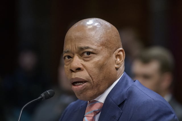 New York City Mayor Eric Adams appears before a House Committee on Oversight and Government Reform hearing with Sanctuary City Mayors on Capitol Hill, Wednesday, March 5, 2025, in Washington. (AP Photo/Rod Lamkey, Jr.)