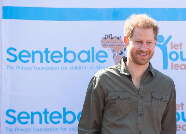 The Duke of Sussex visits the Kasane Health Post, run by the Sentebale charity, in Kasane, Botswana, September 26, 2019. Dominic Lipinski/Pool via REUTERS/File Photo