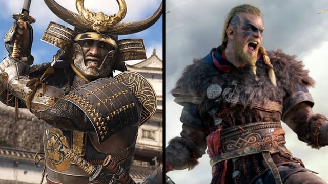 Yasuke next to a Viking