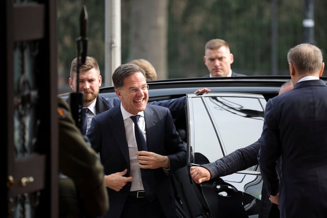 NATO Secretary General Mark Rutte meets with Polish Prime Minister Donald Tusk at Prime Minister Chancellery in Warsaw, March 26, 2025. REUTERS/ Kacper Pempel