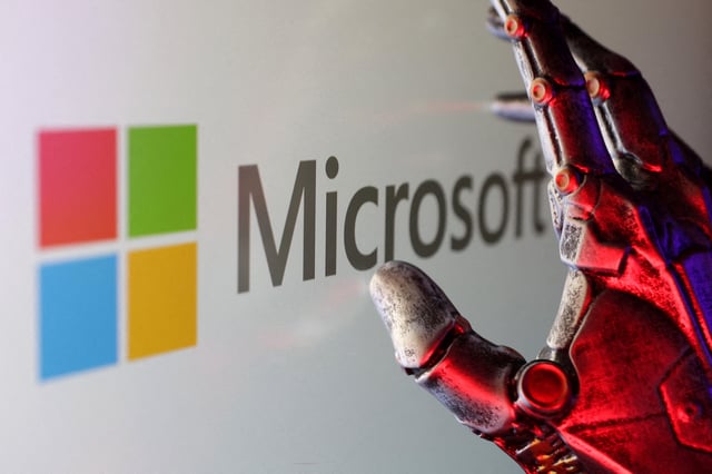 Microsoft logo is seen in this illustration taken February 16, 2025. REUTERS/Dado Ruvic/Illustration/File Photo