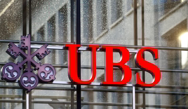 The logo of Swiss bank UBS is seen at an office building in Zurich, Switzerland October 25, 2022. REUTERS/Arnd Wiegmann/File Photo/File Photo