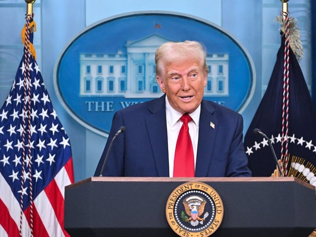 Trump speaking at the White House on Thursday following the crash.