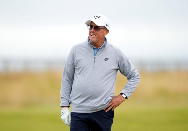 Golf - The 152nd Open Championship - Royal Troon Golf Club, Troon, Scotland, Britain - July 19, 2024 Phil Mickelson of the U.S. at the 1st green during the second round REUTERS/Maja Smiejkowska/File Photo