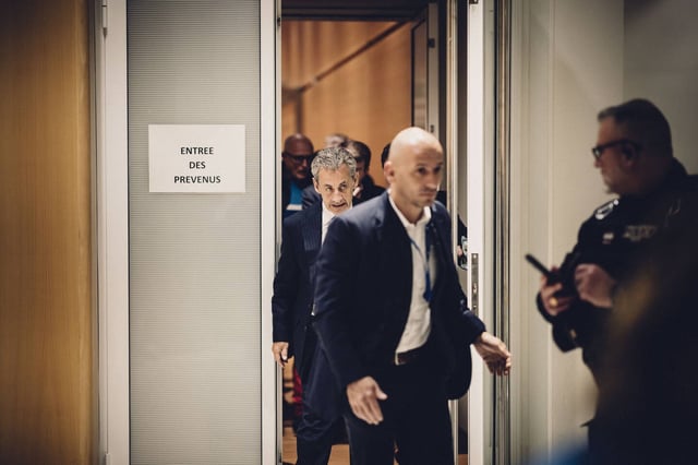 Nicolas Sarkozy au tribunal correctionnel de Paris, le 6 janvier 2025.