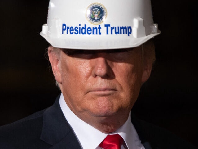 TOPSHOT - US President Donald Trump tours US Steel's Granite City Works steel mill in Granite City, Illinois on July 26, 2018. (Photo by SAUL LOEB / AFP) (Photo by SAUL LOEB/AFP via Getty Images)