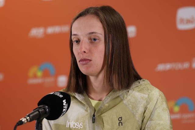 Iga Swiatek during Miami Open 2025 tennis tournament in Miami on March 24.