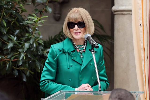 Anna Wintour at the Vogue World: Hollywood press announcement at Chateau Marmont on March 26, 2025 in Los Angeles.