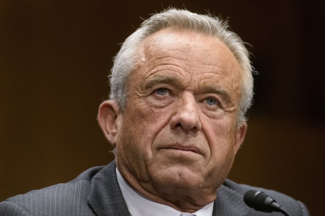 FILE - Robert F. Kennedy, Jr., President Trump's nominee to serve as Secretary of Health and Human Services testifies during a Senate Committee on Health, Education, Labor and Pensions hearing for his pending confirmation on Capitol Hill, Thursday, Jan. 30, 2025, in Washington. (AP Photo/Rod Lamkey, Jr., File)