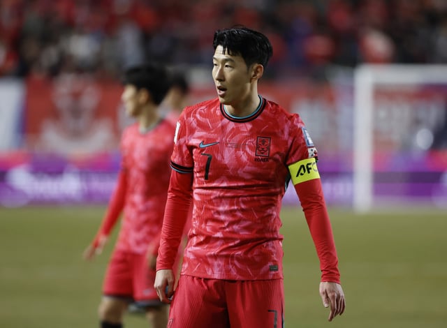 Soccer Football - World Cup - AFC Qualifiers - Third Round - Group B - South Korea v Jordan - Suwon World Cup Stadium, Suwon, South Korea - March 25, 2025 South Korea's Heung-Min Son REUTERS/Kim Soo-Hyeon