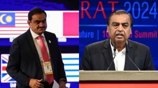 Gautam Adani (Left) and Mukesh Ambani (Right) made crucial announcements at the Vibrant Gujarat Global Summit 2024.