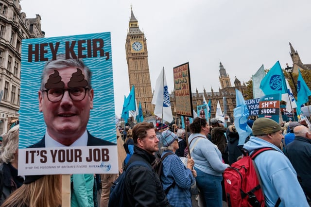 Campaigners called on the Government to fix the sewage crisis during a March in London in November last year (photo by Mark Kerrison/In Pictures via Getty Images)